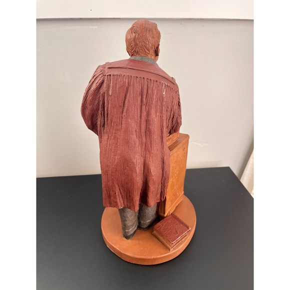 Tom Clark Gnome PARSON PATTERSON Large Sculpture #31 Minister Religious COA 1984 - Picture 6 of 9